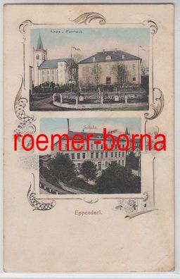 80624 Mehrbild Ak Eppendorf Kirche, Pfarrhaus und Schule 1910