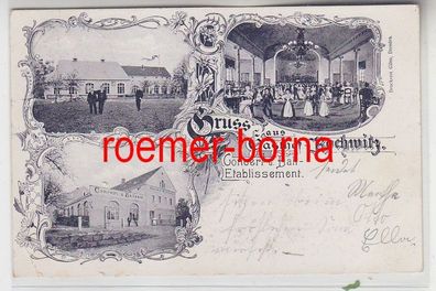 81102 Ak Lithographie Gruß aus Gasthof Rochwitz 1902