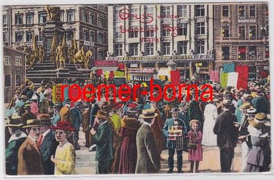 81750 Ak Gruß von der Leipziger Messe Markt 1945