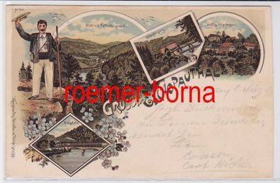81989 Ak Lithografie Gruss aus dem Zschopauthal 1897
