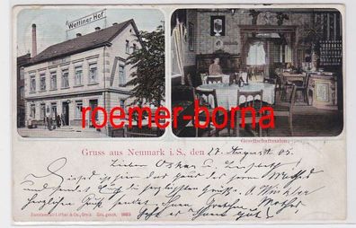 82090 Mehrbild Ak Gruß aus Neumark Gatshaus Wettiner Hof 1905