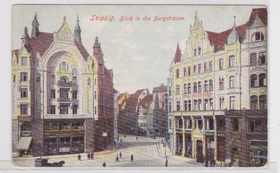 83588 Ak Leipzig Blick in die Burgstrasse 1907