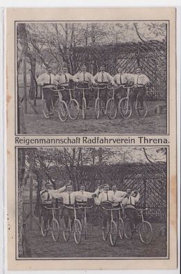 83941 Mehrbild Ak Threna Reigenmannschaft Radfahrverein um 1930