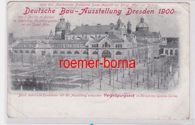 85256 Ak Deutsche Bau-Ausstellung Dresden 1900 Vergnügungseck