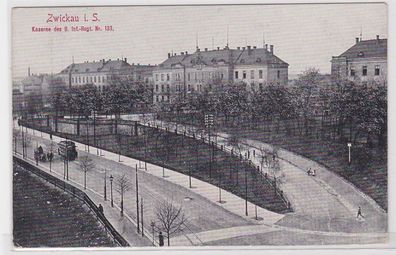 86811 Ak Zwickau in Sachsen Kaserne des 9. Inf. Regt. Nr.133, um 1910
