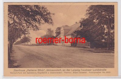 87031 Ak Abtnaundorf Gasthaus Heiterer Blick'a.d. Leipzig-Tauchaer Landstr. 1920