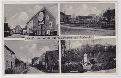 89537 Mehrbild AK Gruß aus Salbitz m. Weichteritz & Rochzahn, Ortsansichten 1938