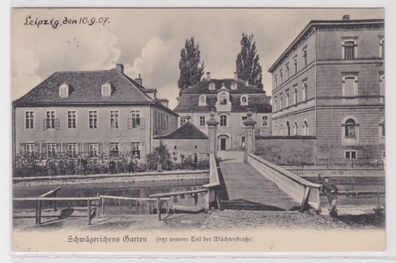 95859 Ak Leipzig Schwägerichens Garten 'Aus Leipzigs altenTagen' 1907