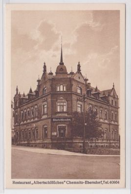 98031 Ak Chemnitz Ebersdorf Restaurant 'Albertschlößchen' um 1920