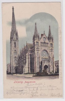 98209 Ak Leipzig - Blick auf die Peterskirche 1901
