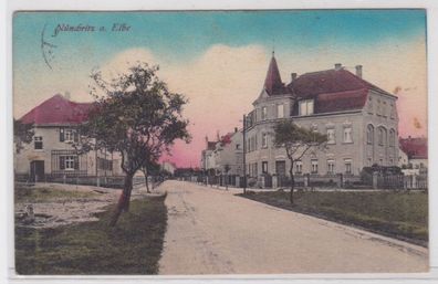 98907 Ak Nünchritz an der Elbe - Straßenansicht 1924