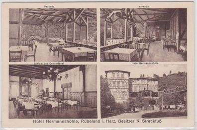 14820 Mehrbild Ak Rübeland im Harz Hotel Hermannshöhle um 1930