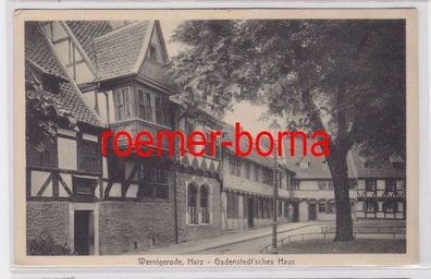 71939 Ak Wernigerode Harz Gadenstedt´sches Haus um 1920