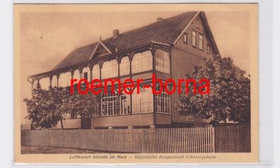 82272 Ak Luftkurort Allrode am Harz Mansfelder Knappschaft Erholungsheim 1927