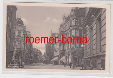 77251 Ak Elmshorn Königstrasse mit Geschäften um 1930