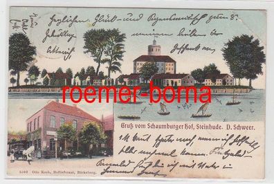 81052 Mehrbild Ak Gruß vom Schaumburger Hof Steinhude 1904