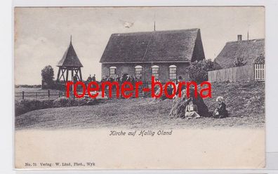 82052 Ak Kirche auf Hallig Oland um 1910