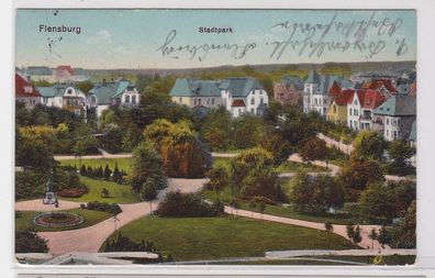 85971 Feldpost Ak Flensburg Stadtpark 1914