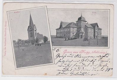 93698 Mehrbild Ak Gruß aus Kropp (Schleswig) Kirche, Zoar um 1900