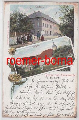 81113 Mehrbild Ak Gruß aus Ehrenhain Gasthof und Schloss 1905