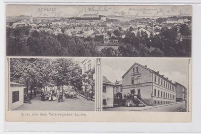 92419 Mehrbild Ak Gruß aus dem Vereinsgarten Schleiz 1911