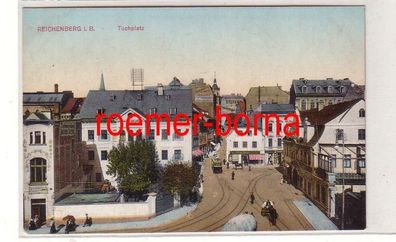 36037 Ak Reichenberg i.B. Tuchplatz um 1910