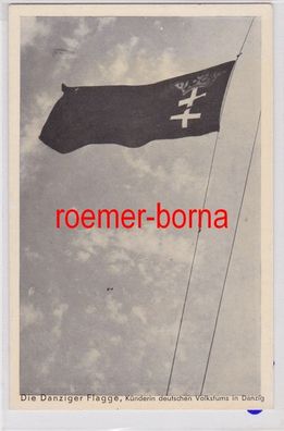 84569 Ak Danzig - Die Danziger Flagge um 1940