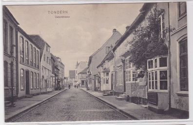 82323 AK Tondern - Osterstrasse, Straßenansicht mit Geschäften 1910