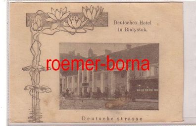 78274 Ak Deutsches Hotel in Bialystok Deutsche Strasse um 1915