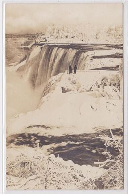 10818 Foto Ak Niagara Falls mit gefrorenen Wasserfällen 1914