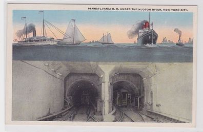 37971 Ak New York City Pennsylvania R.R. Tunnel under the Hudson River 1914