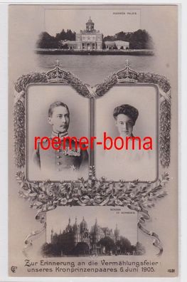 84522 Mehrbild Ak Erinnerung an die Vermählungsfeier des Kronprinzenpaares 1905