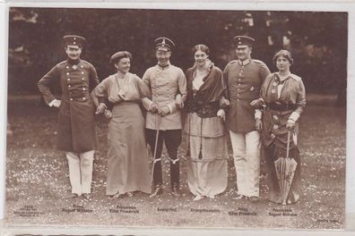 91075 Ak Kronprinz von Preussen mit 2 Brüdern um 1915