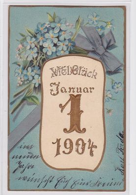 92578 Glückwunsch AK Viel Glück Januar 1 1904, Neujahrsglückwünsche