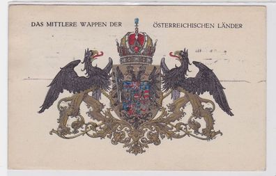 83658 AK Das mittlere Wappen der Österreichischen Länder 1916