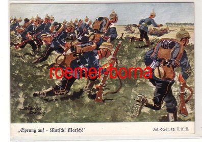 60616 Ak Infanterie Regiment 43 I.A.K. 'Sprung auf Marsch! Marsch!' um 1930