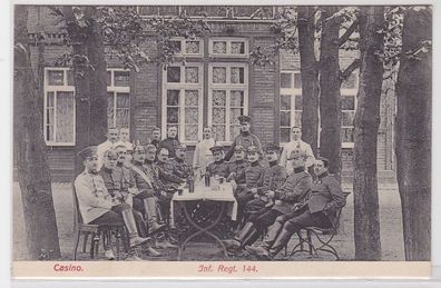 82108 Militär Ak Casino des Infanterie Regiment 144, um 1910