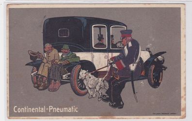 90589 Reklame Humor Ak Continental Pneumatic elegantes Automobil um 1914