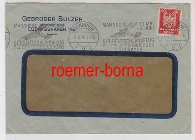 83230 Brief mit Stempel Mannheim Flugplatzeinweihung Flugwoche 1926