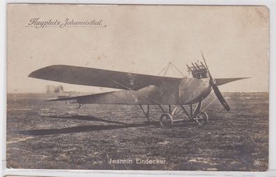 51664 Ak Flugplatz Johannisthal Jeannin Eindecker um 1910