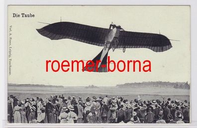 80787 Foto Ak Die Taube: Rumpler-Taube überfliegt Menschenmenge 1912
