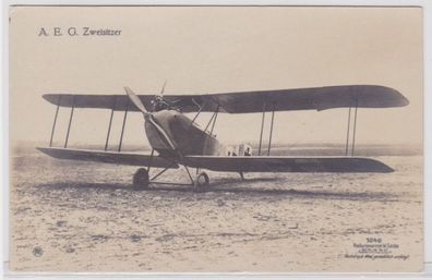 98495 Ak A.E.G. Zweisitzer Flugzeug 1. Weltkrieg um 1915