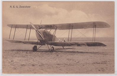 98498 Ak A.E.G. Zweisitzer Flugzeug im 1. Weltkrieg um 1915