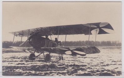 98500 Ak Aviati Doppeldecker Flugzeug im 1. Weltkrieg um 1915