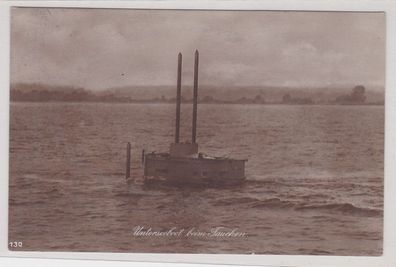 91084 Ak Unterseeboot beim Tauchen 1924