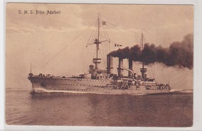 91086 Ak Deutsches Kriegsschiff S.M.S. 'Prinz Adalbert' um 1915