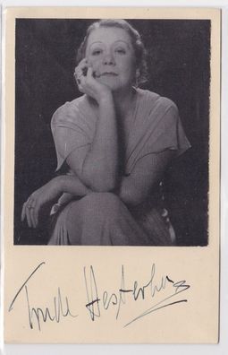 52131 Autograph Karte Deutsche Schauspielerin Trude Hesterberg um 1939