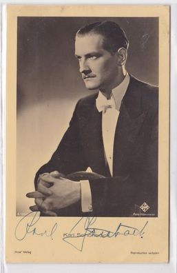 66335 Autograph Karte Deutscher Schauspieler Karl Schönböck um 1935