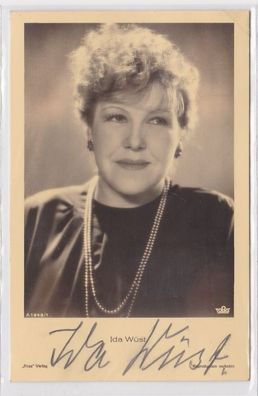 83142 Autograph Karte Deutsche Schauspielerin Ida Wüst um 1939