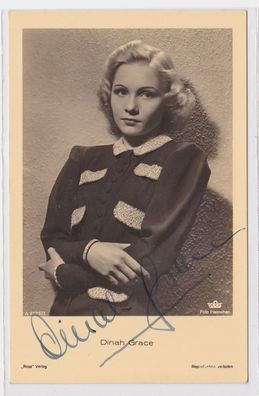 83894 Autograph Karte Deutsche Schauspielerin Dinah Grace um 1939